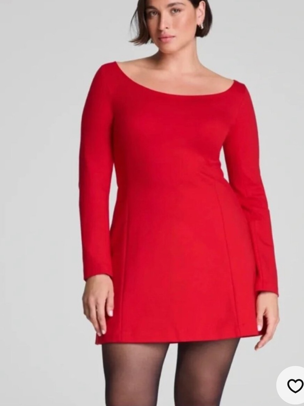 Spanx Ponte Ballet Neck Mini Dress Womens 1X